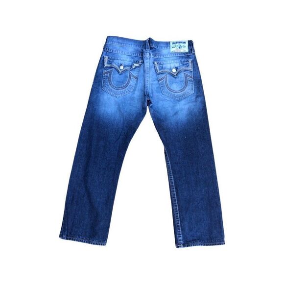 TRUE Religion Jeans Size 36 STRAIGHT Blue - Picture 2 of 10